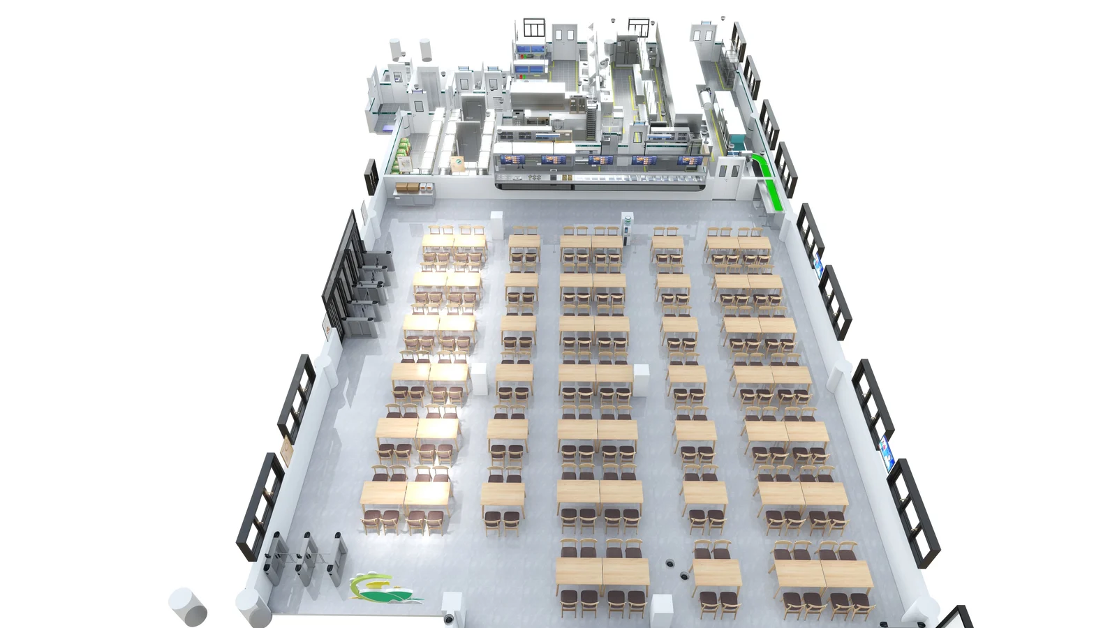 GreenSmart Canteen 4D Kitchen