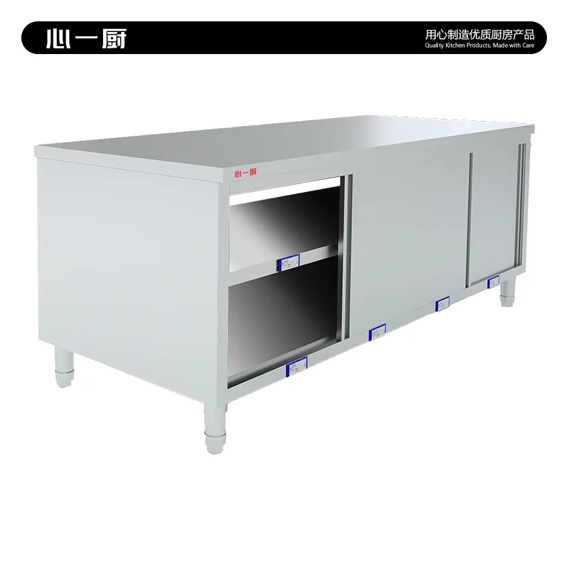 Stainless Steel Dish-Loading Table, 1.8 m, Single-Pass Lift-Up Door