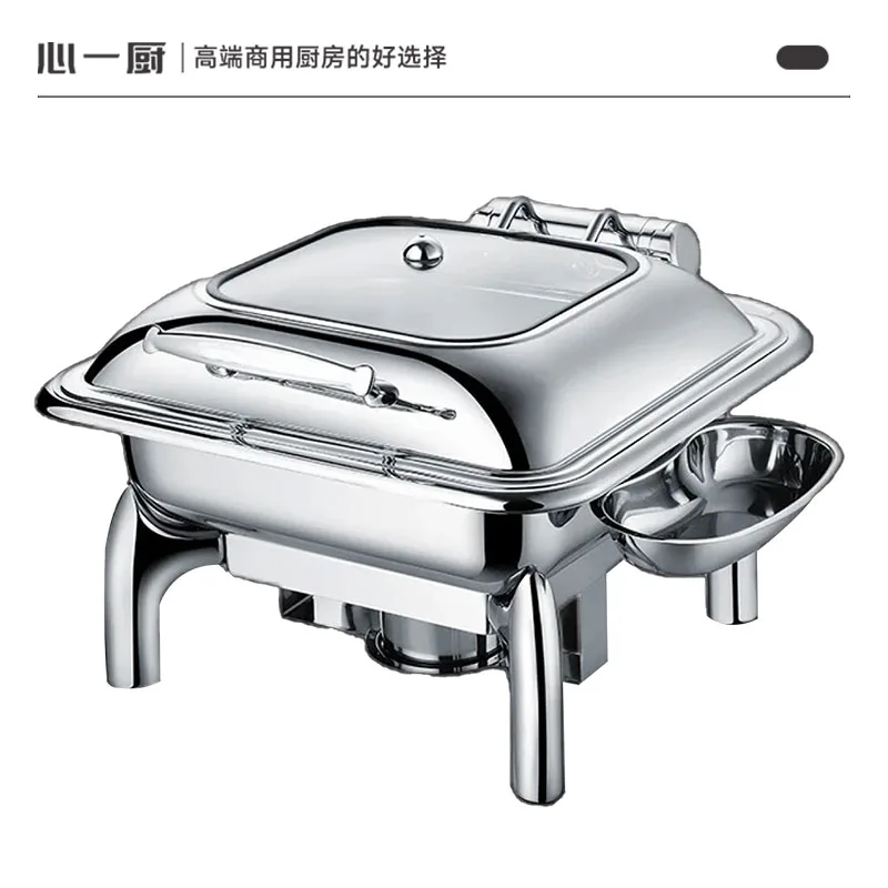 Economy Single-Pass Heated Serving Counter, Cabinet Style