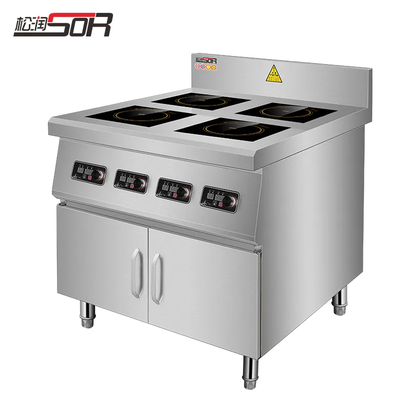 Cabinet-Style 4-Head Induction Clay Pot Range, 3.5 kW x 4