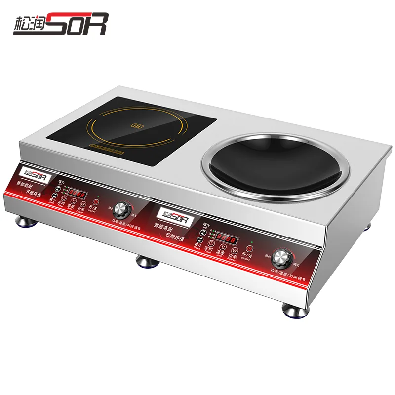 flat-top and wok combo induction range 5 KW