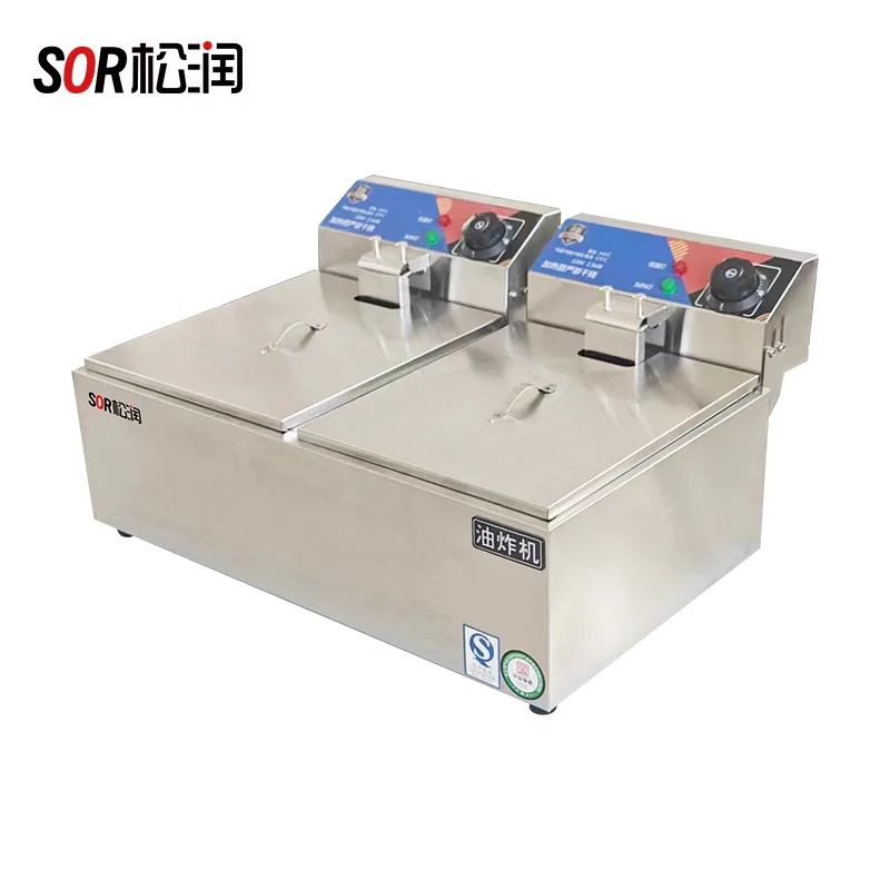 Economic Countertop Electric Fryer, 5 L x 2, 2.5 kW x 2